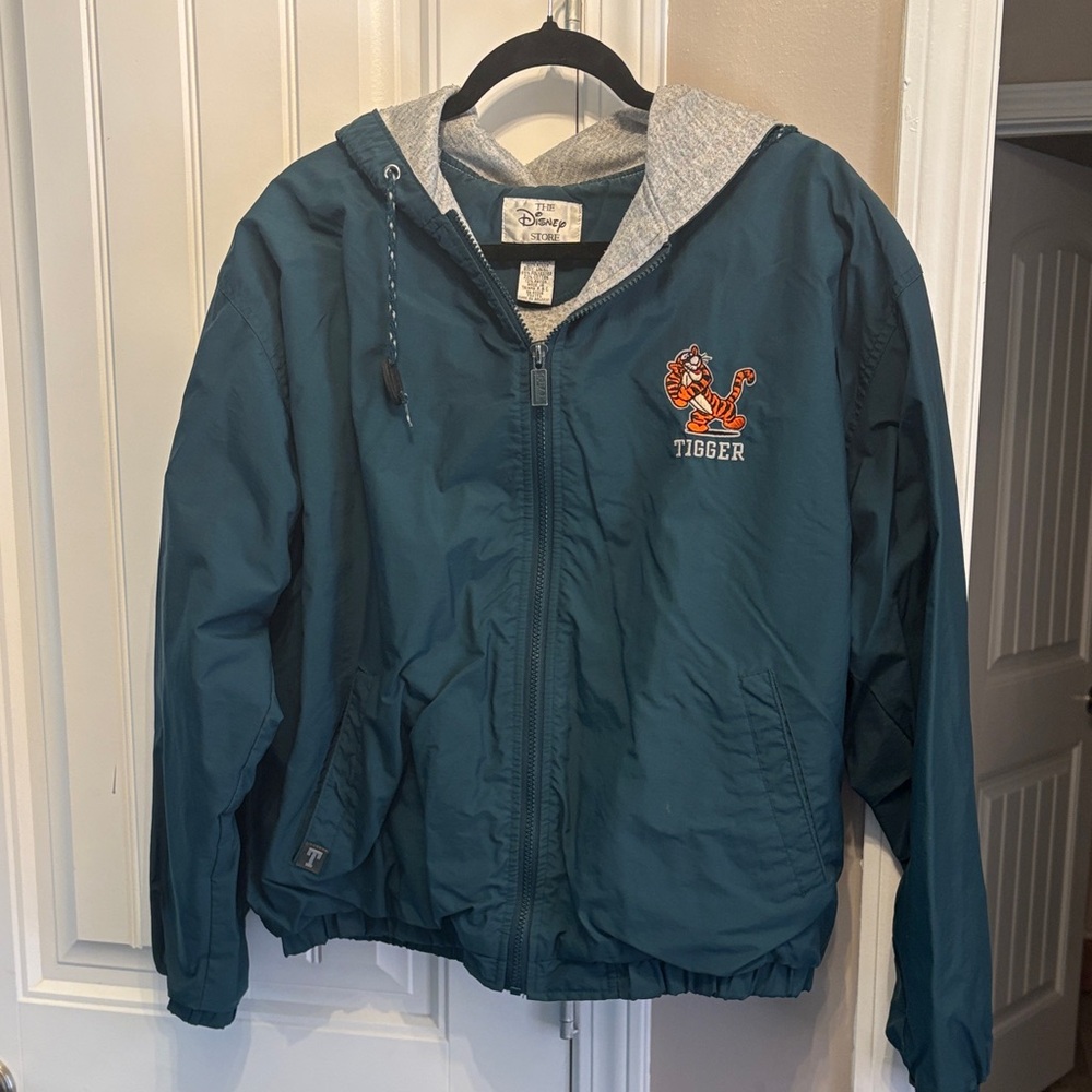 Disney Teal Tigger Hooded Rain Jacket